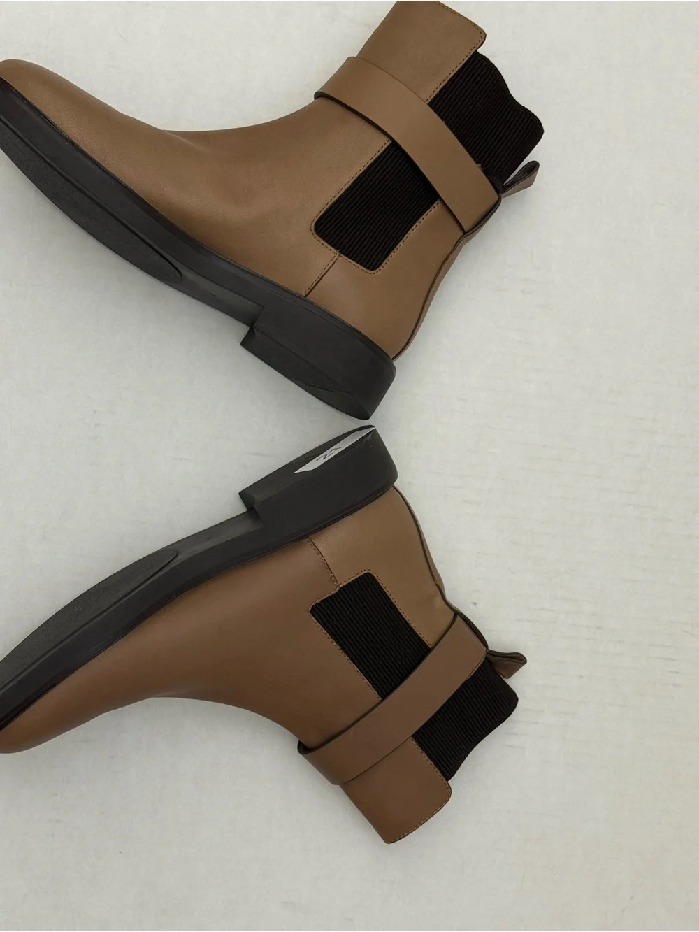 Tory Burch Cognac Leather Ankle Booties with Strap Size 10